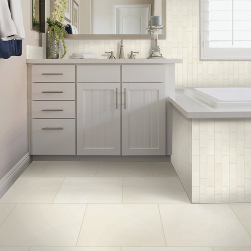bathroom with tile flooring -  Grand Boulevard-  Simple White Polish